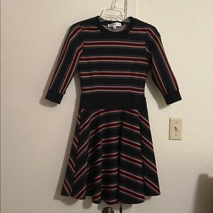 Keyingyi Striped Midi Dress